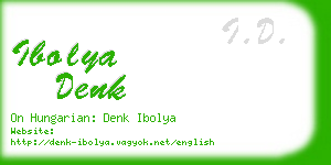 ibolya denk business card